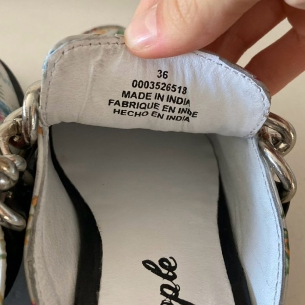 NWOT Free People Vida Slip On Blue Floral Garden Mules - Picture 6 of 9